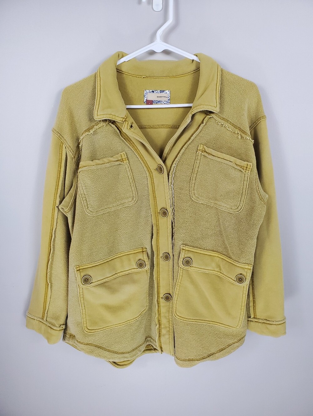 Pilcro By Anthropologie Size S Mustard Yellow Button Down Jacket
